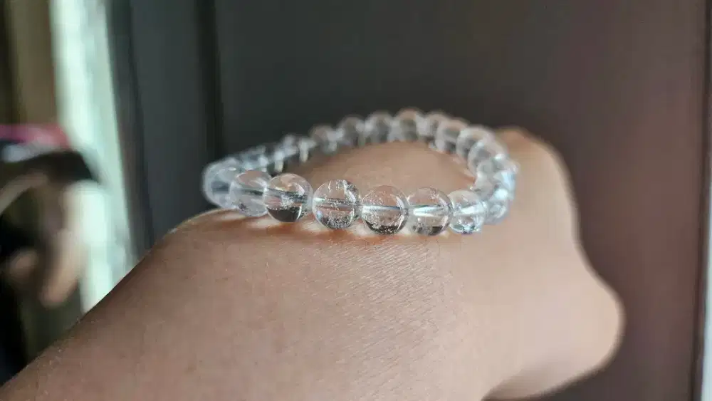 Gelang Batu Alam Transparan - Clear Quartz