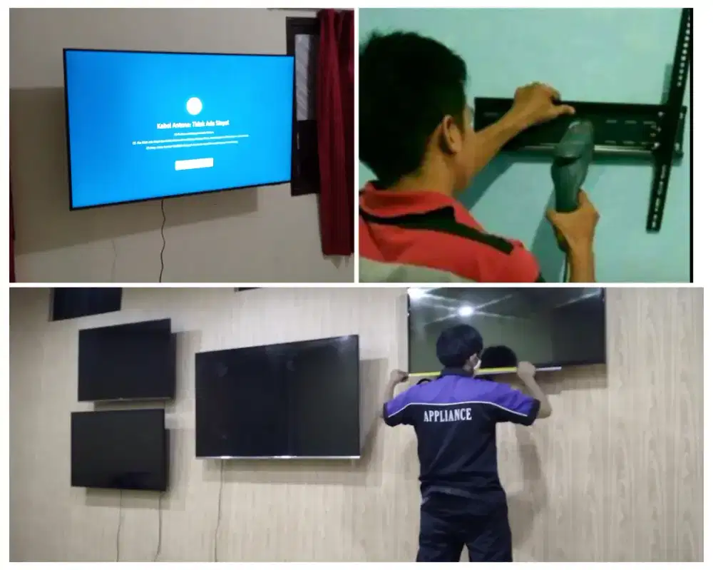 Pasangkan bracket dan Braket +pasang terimarapih breket briket led tv