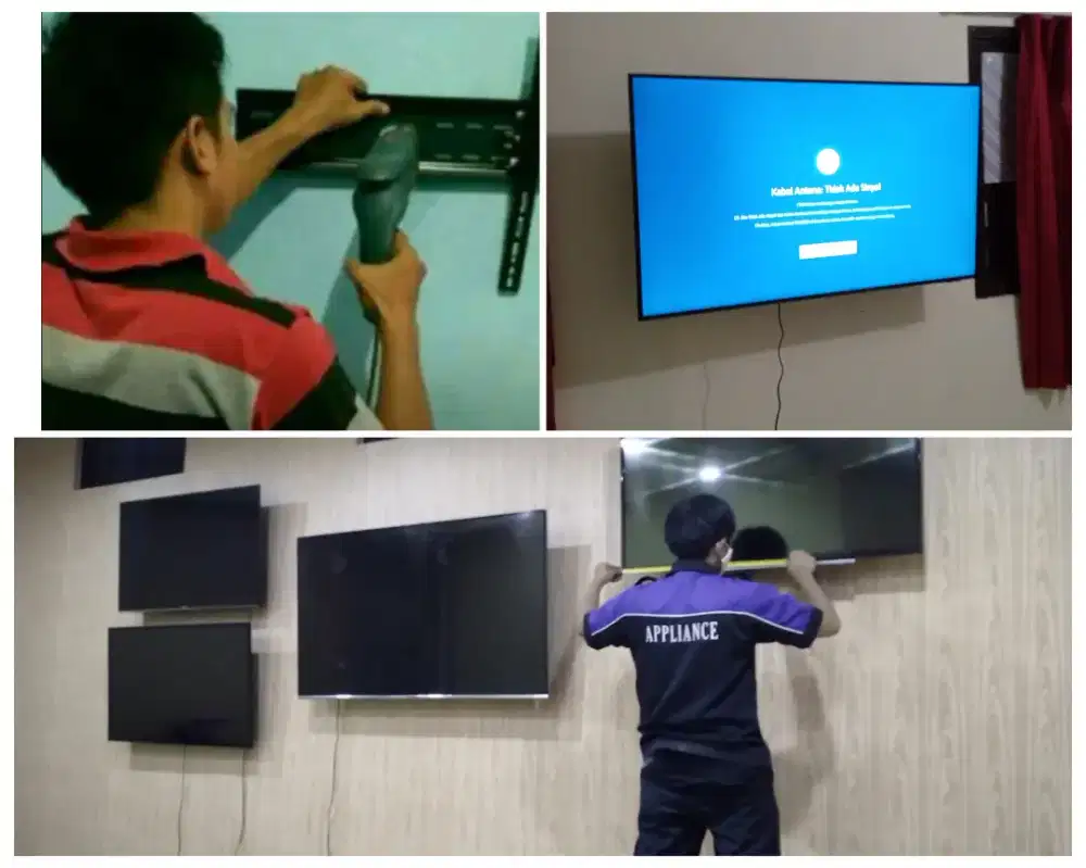 Pasangkan bracket dan Braket +pasang terimarapih breket briket led tv