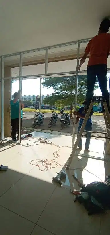 Pasang Alumunium - Aluminium + Partisi - Sekat - Plafon Gypsum - PVC