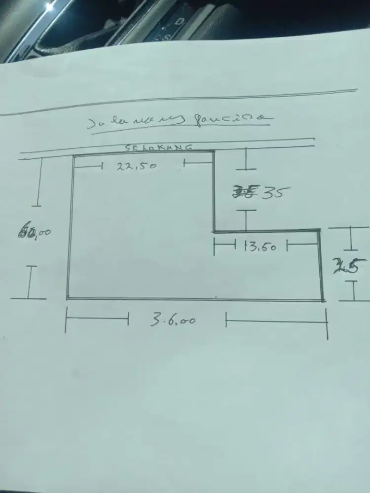 Disewakan tanah jl poros panciro,gowa.luas 1.700m2..