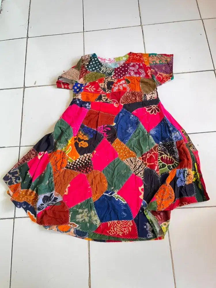 Baju Daster Patchwork Batik Warna-warni - HSC 2025