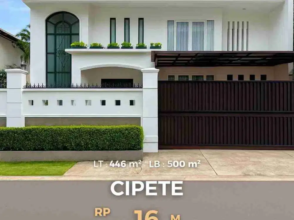 rumah mewah di cipete jakarta selatan ada kolam renang shm harga menarik