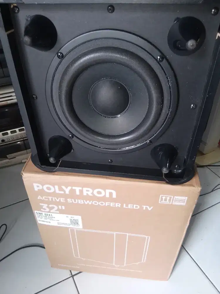 Aktif Subwoofer Polytron 6 in, full ori, utuh, mulus, segel