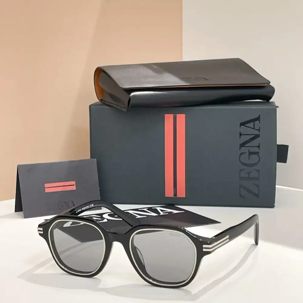 ZEGNA EZ0250M square sunglasses Original Kondisi Baru