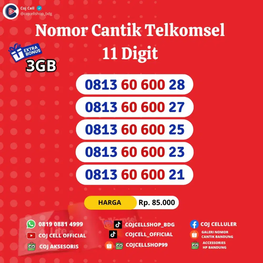 Nomor cantik Telkomsel