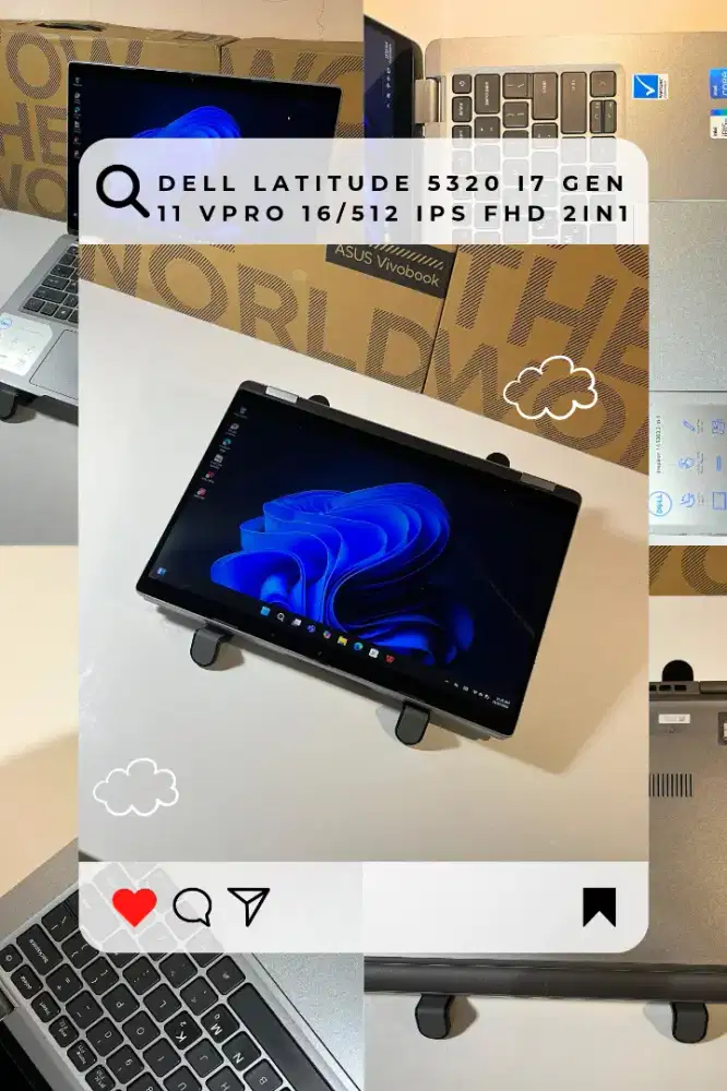 Dell Latitude 5320 2in1 Touchscren x360 Core i7 Gen11 1185G7 8/512 IPS