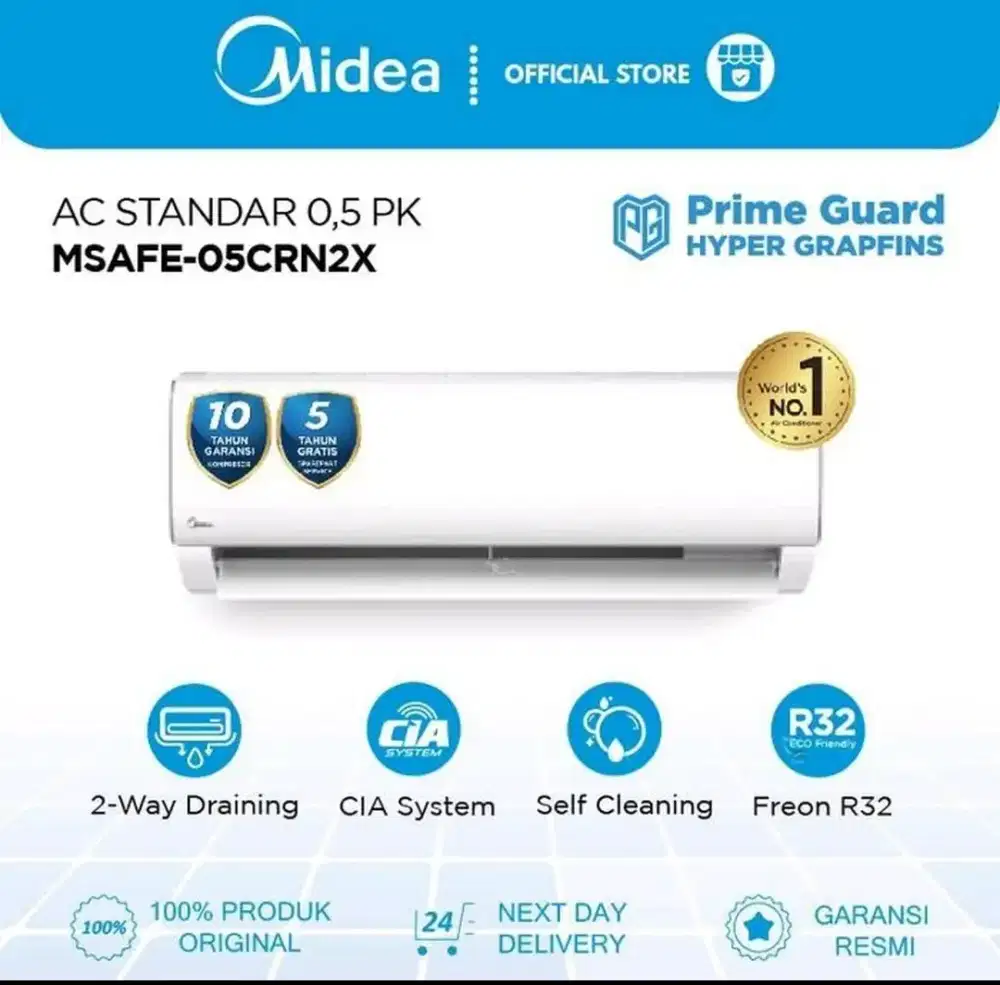 AC Midea 1/2PK promo bunga 0% nih di Atlanta Mataram