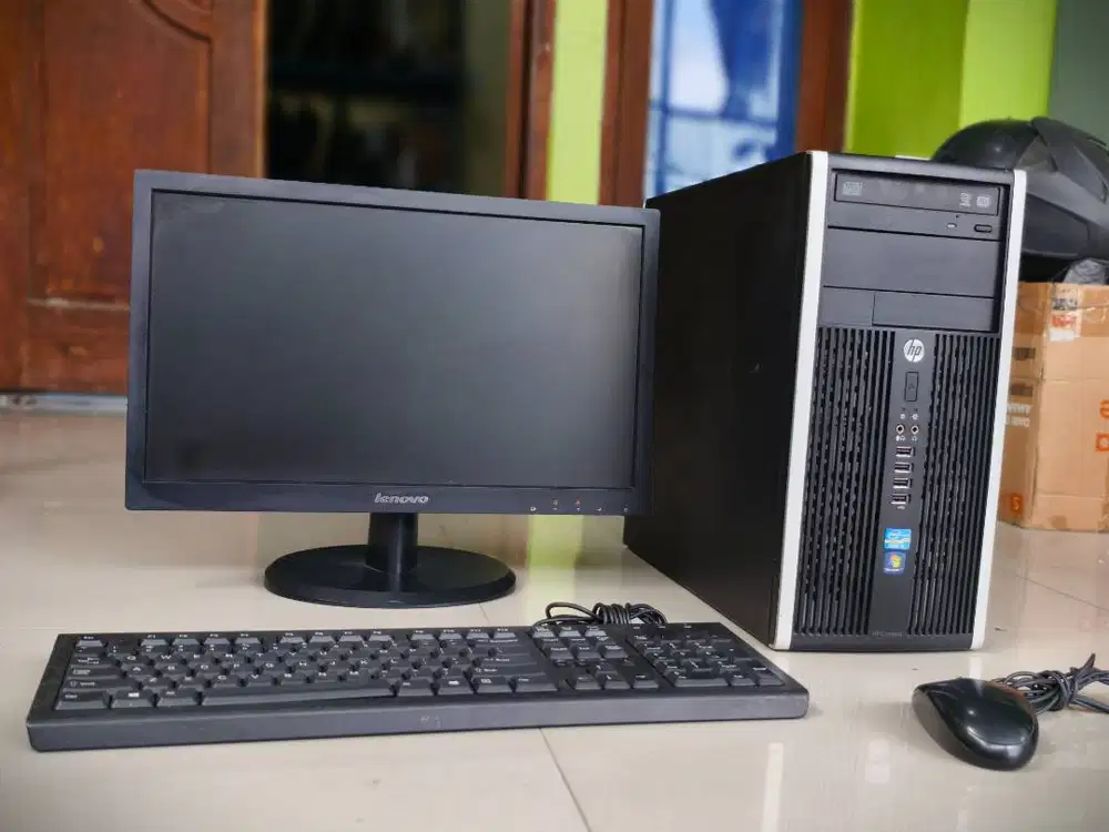 sepaket PC HP i5 3.6ghz full APP dan game LED 19inch mulus bandel