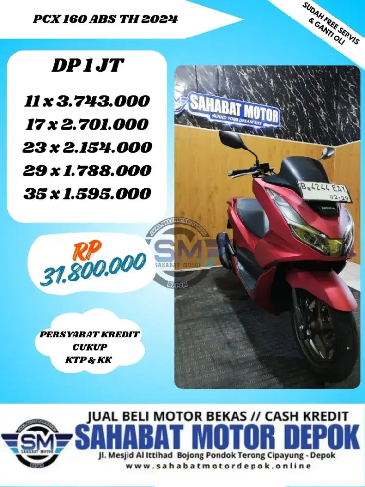 HONDA PCX 160 ABS TH 2024 KONDISI SIAP PAKAI