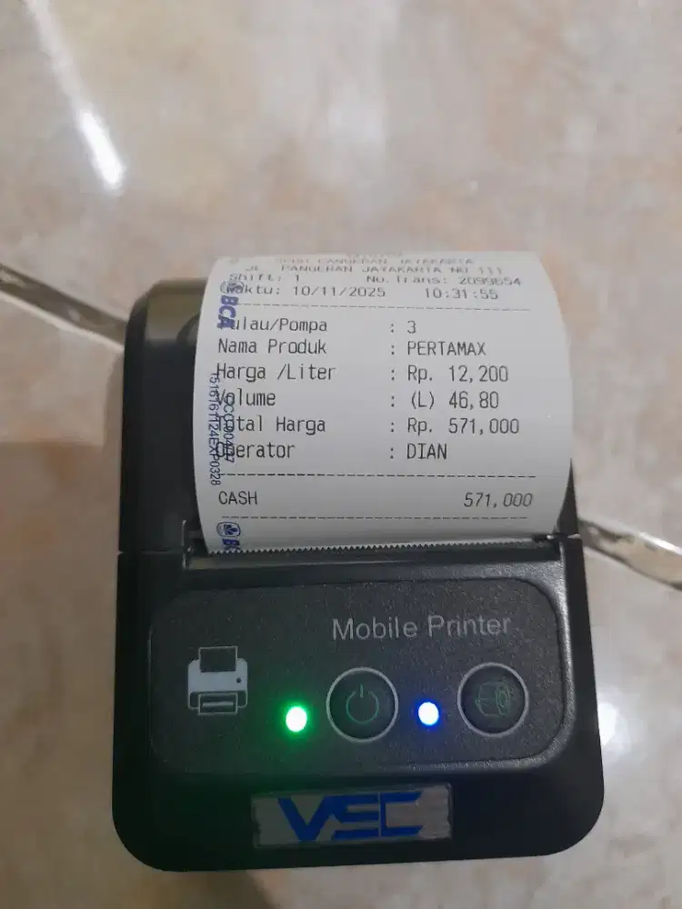 Ptinter Thermal kertas ukuran 58