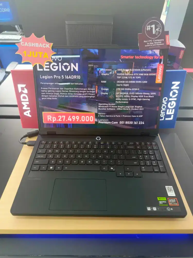 Kredit laptop Lenovo Legion pro 5 16ADR10 ryzen 7 tanpa DP dan ADM