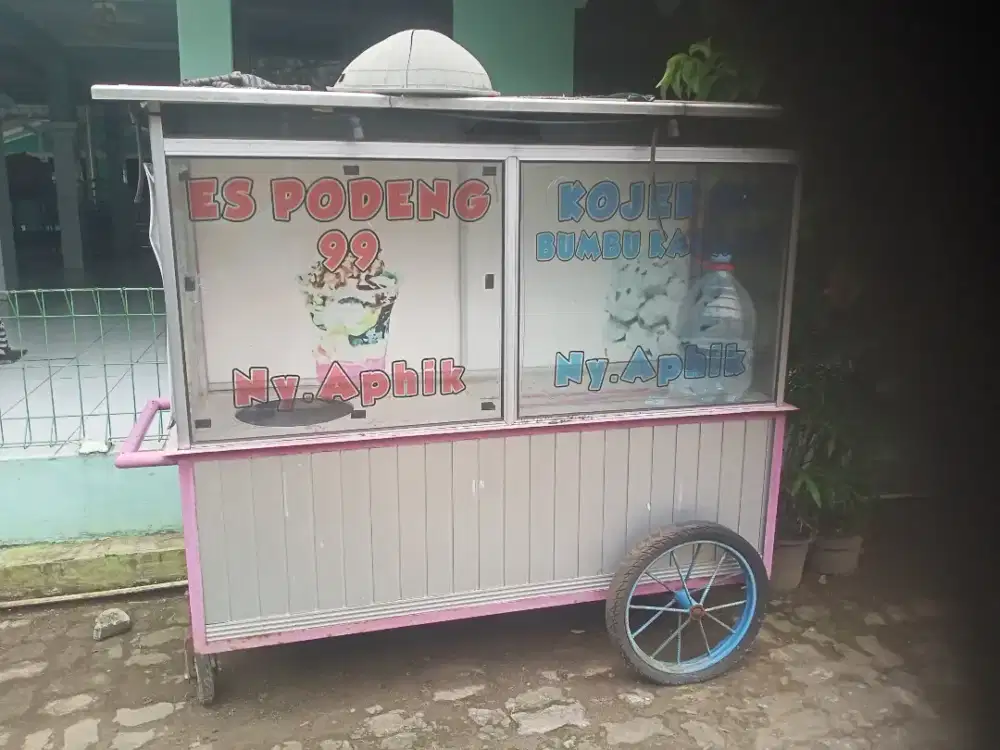 Gerobak jualan UK 60cm×2 m kondisi bekas