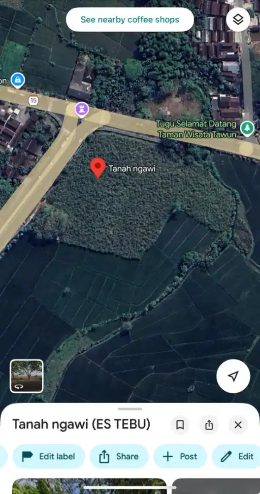 DIJUAL TANAH LUAS LOKASI STRATEGIS DAN PRODUKTIF UNTUK BISNIS