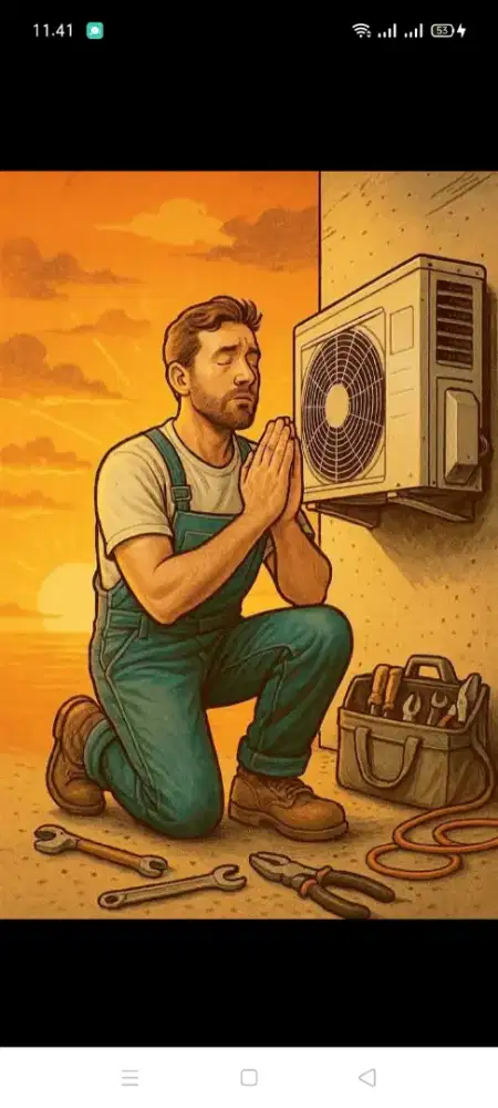 Jasa servis AC kulkas mesin kompa air dll bergaransi