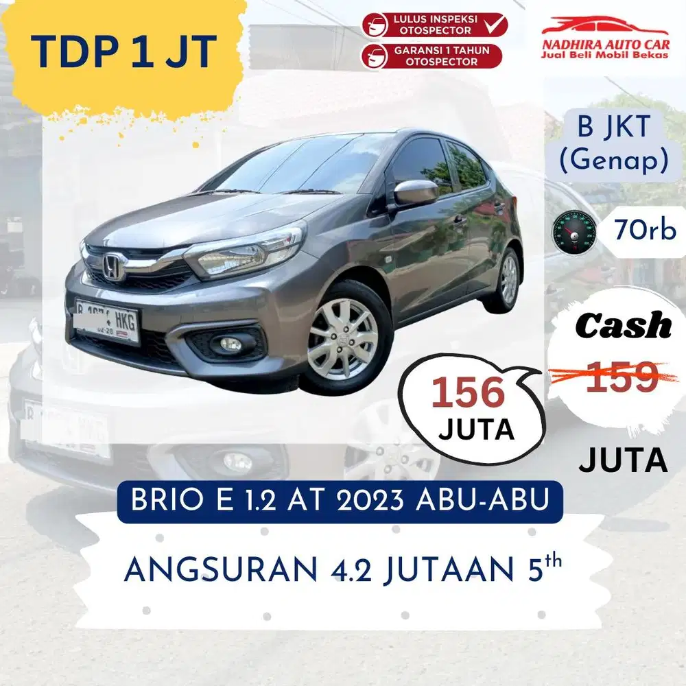 Promo Kredit DP 1 Juta Brio E 1.2 AT 2023 Abu-abu