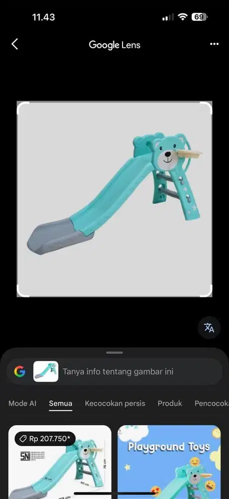 Plosotan anak dan kuda goyang plastik