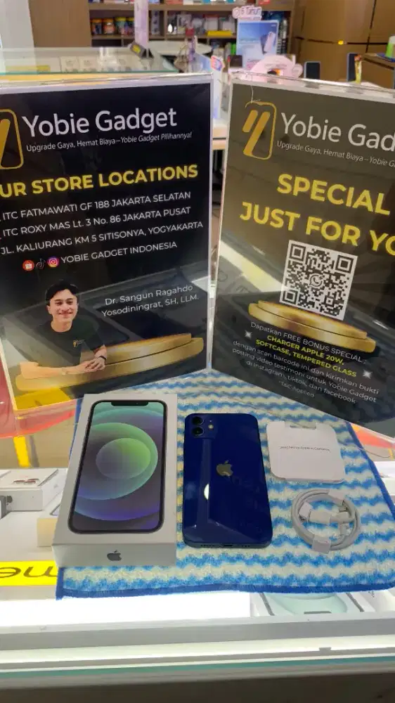 Iphone 12 64 BLUE MURAH, sinyal aman all operator