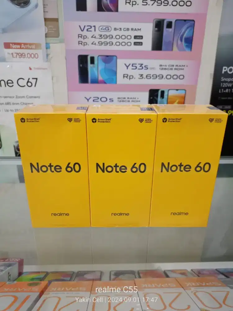 Realme Note 60 8+16/256 GB Tahan Banting IP64 Garansi Resmi