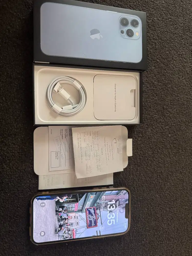 IPhone 13 Pro Max 128GB Blue ex IBOX Fullset Box Original & Invoice