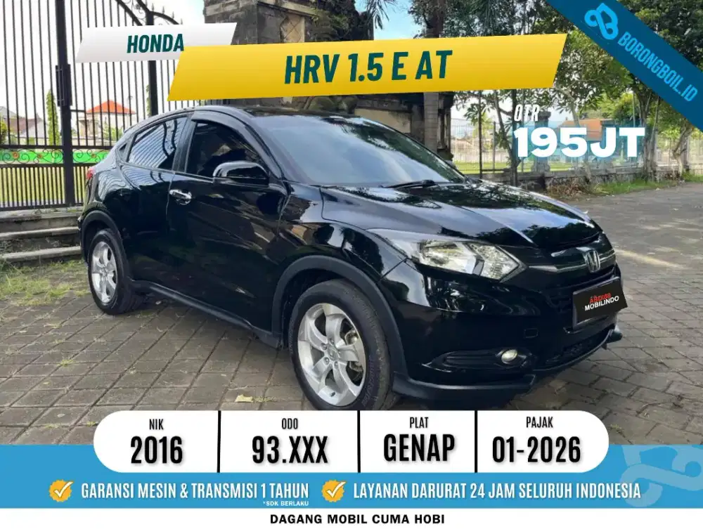 HRV 1.5 E CVT Hitam 2016