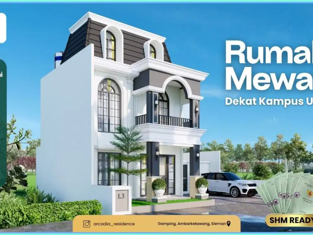 RUMAH MEWAH JOGJA 3 LANTAI AMERICAN CLASSIC 1M INCLUDE PRIVATE POOL