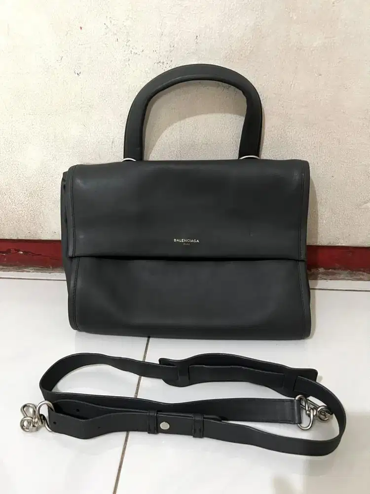 BALENCIAGA Original Tools Satchel Leather Bag with Strap Authentic ori