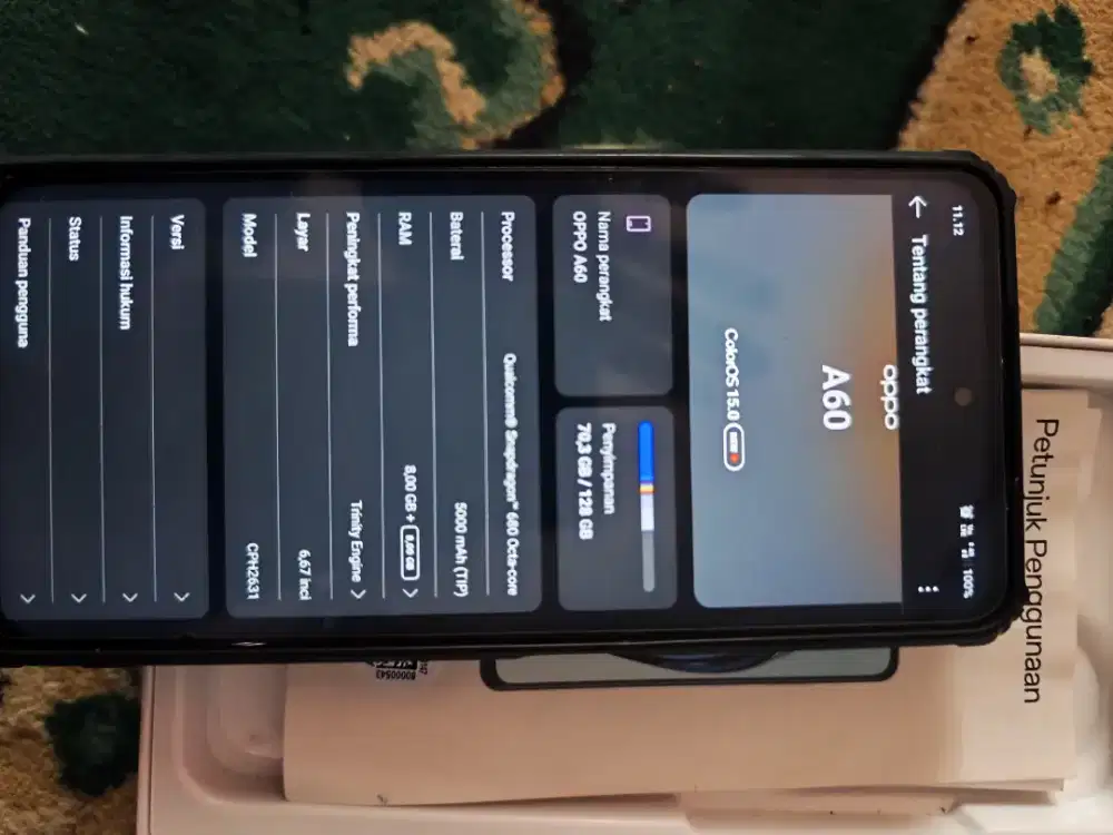 Oppo A60 Ram 8GB + Rom 128GB full set ori