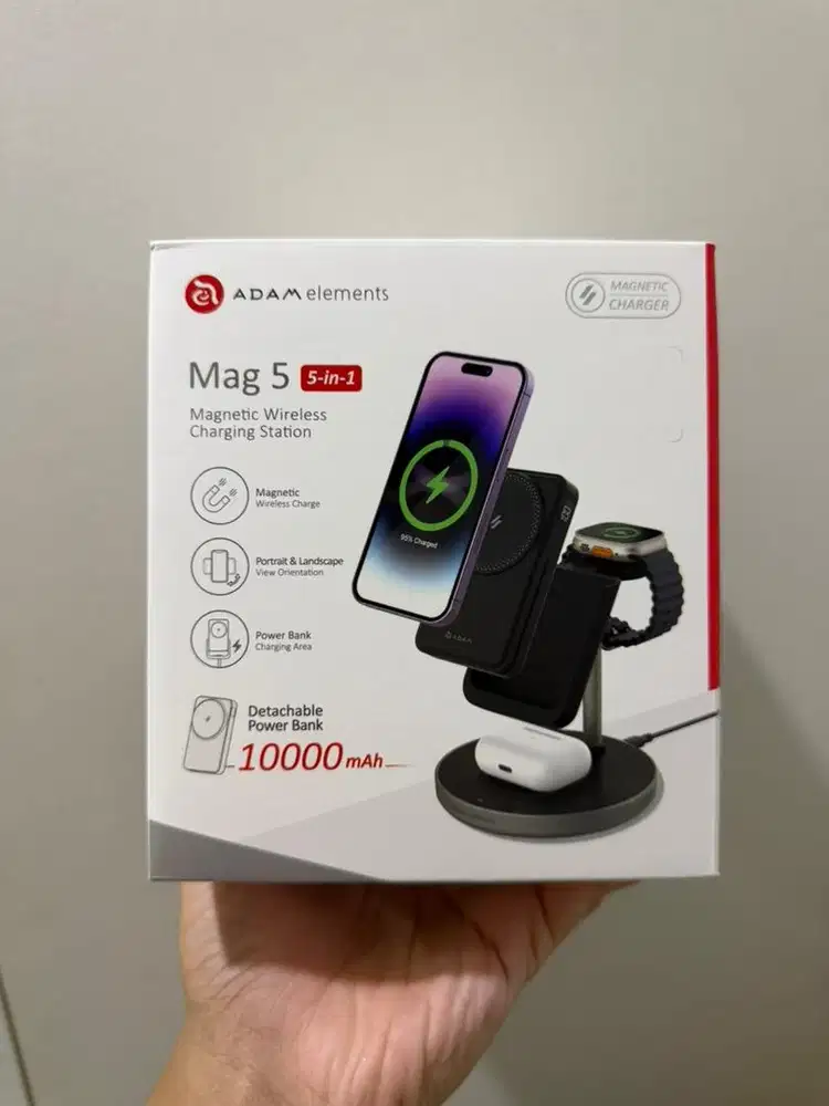 Adan Elements 5in1 Magnetic Wirelles charger for Iphone New Sealed
