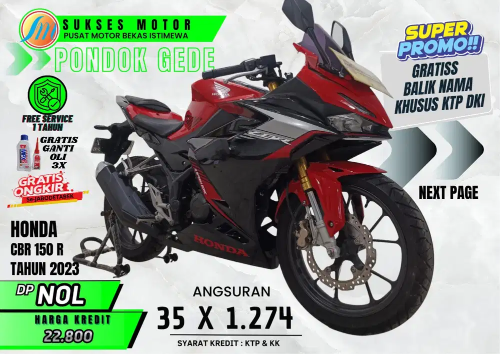 CBR 150 TH 2023 DP RINGAN ANGS MURAH PROSES CEPAT ADA GARANSI