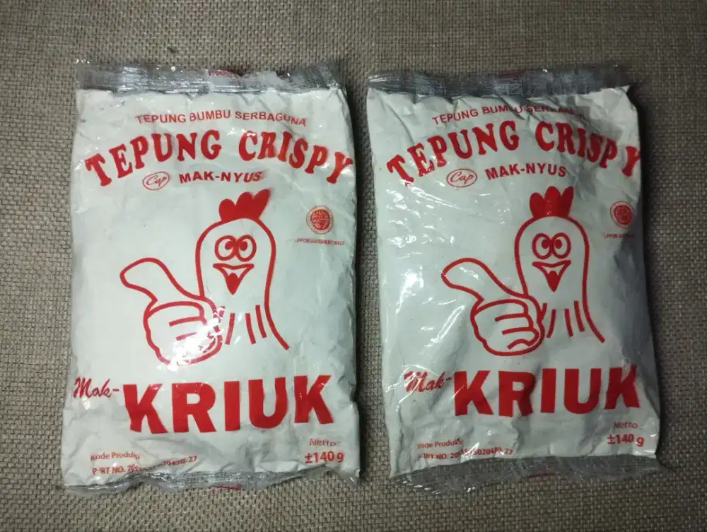 Tepung Kriuk kemasan 140 gr, 1 pack isi 10 biji