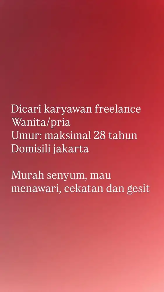 Spg/spb bazaar minuman tebu freelance