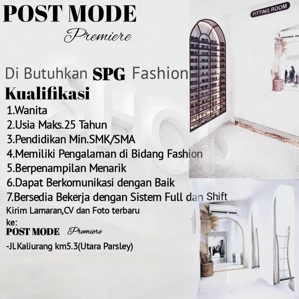 LOWONGAN KERJA SPG FASHION