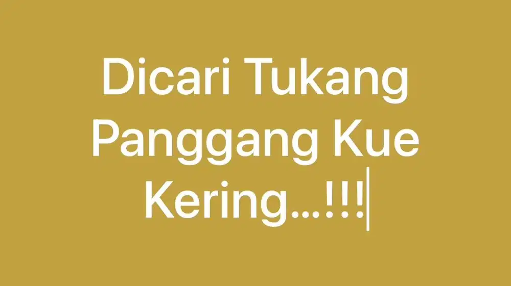 Tukang Panggang Kue Kering