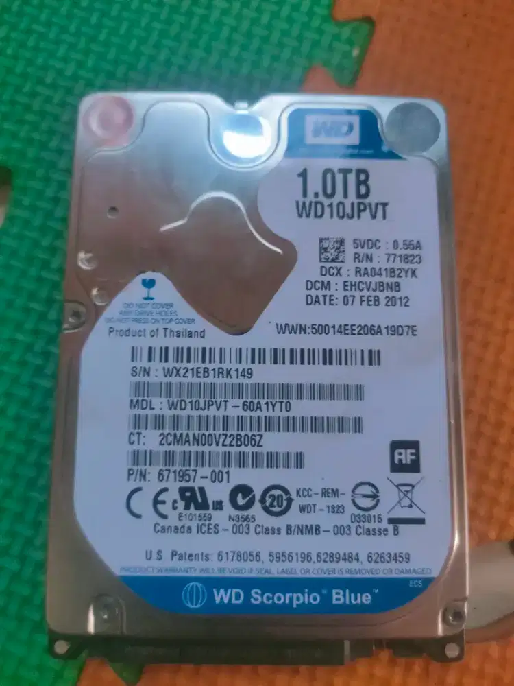 HDD laptop komputer 1TB gratis kirim dan pasang
