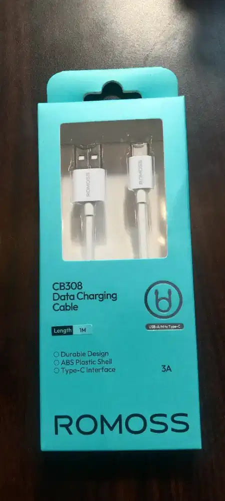 ROMOSS Kabel Data CB308 Putih 1M Tipe-C