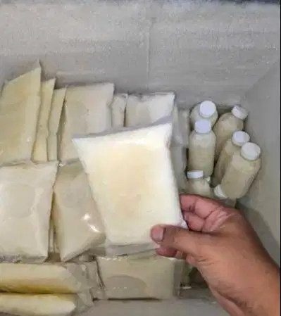 100 liter susu kambing etawa murni 100% kemasan sachet 200ml siap jual