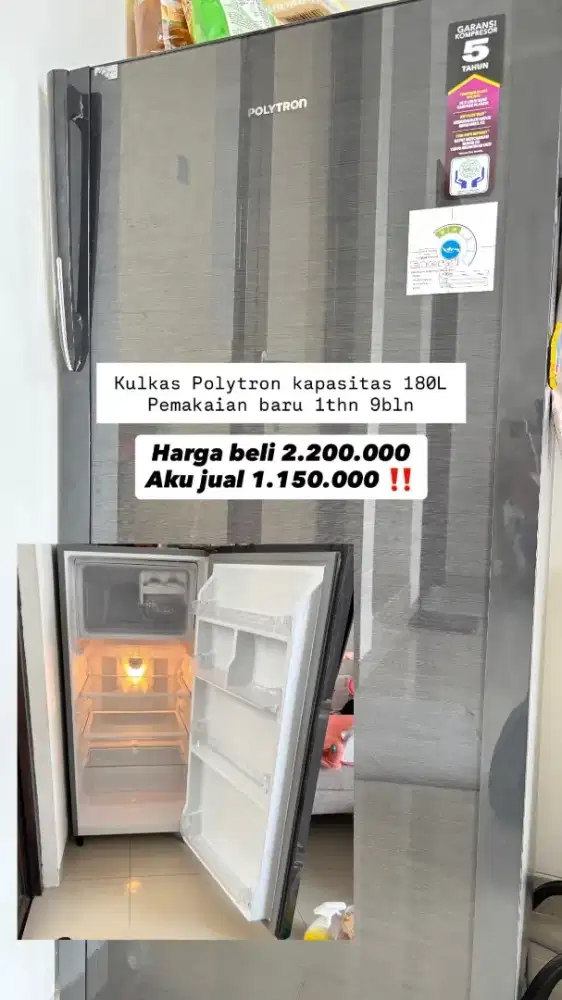 Kulkas Polytron 1 pintu