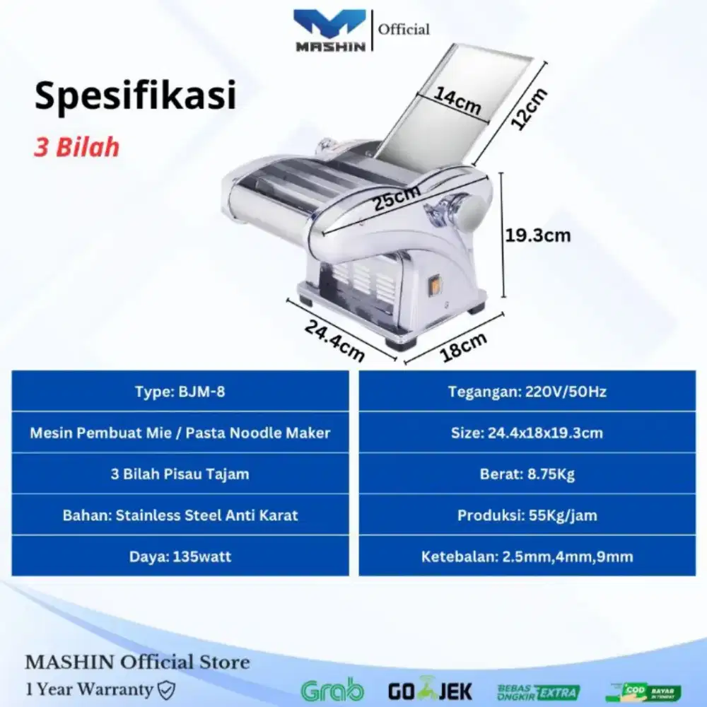 Dijual mesin mie sesuai gambar kondisi baru di jamin lengkap