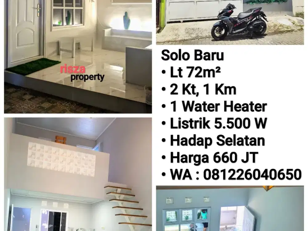 Jual Rumah Siap Pakai Area Perum Solo Baru, Dekat  Mall, Hotel