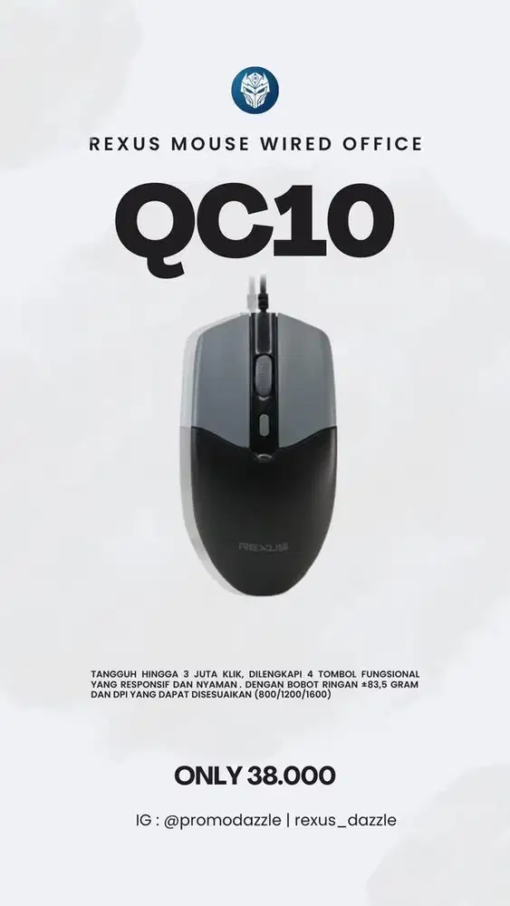Rexus Mouse Wired Office QC10