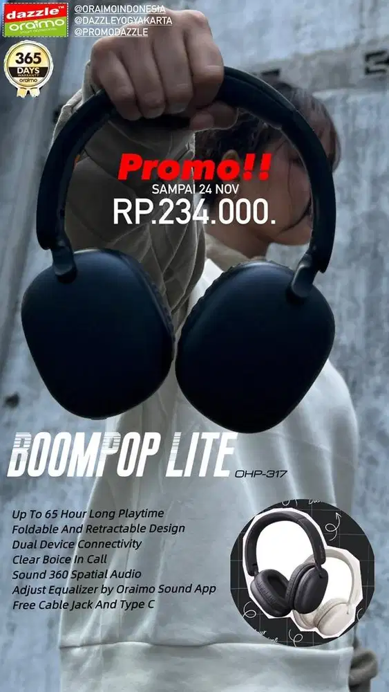 Headphone Oraimo BoomPop Lite OHP-317