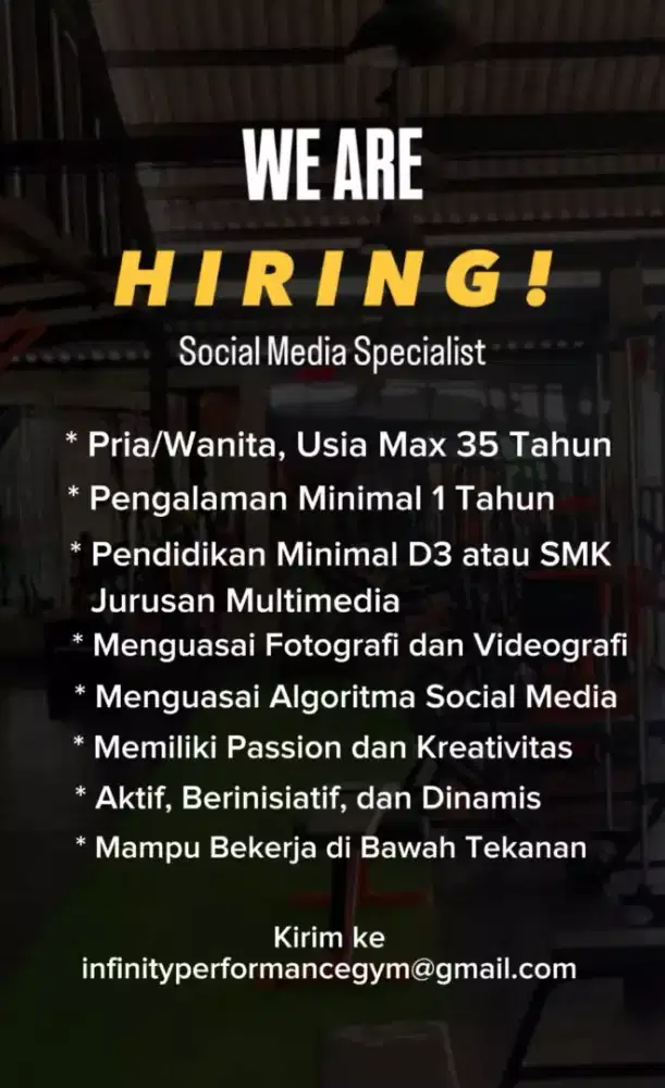 Lowongan Pekerjaan Social Media Specialist