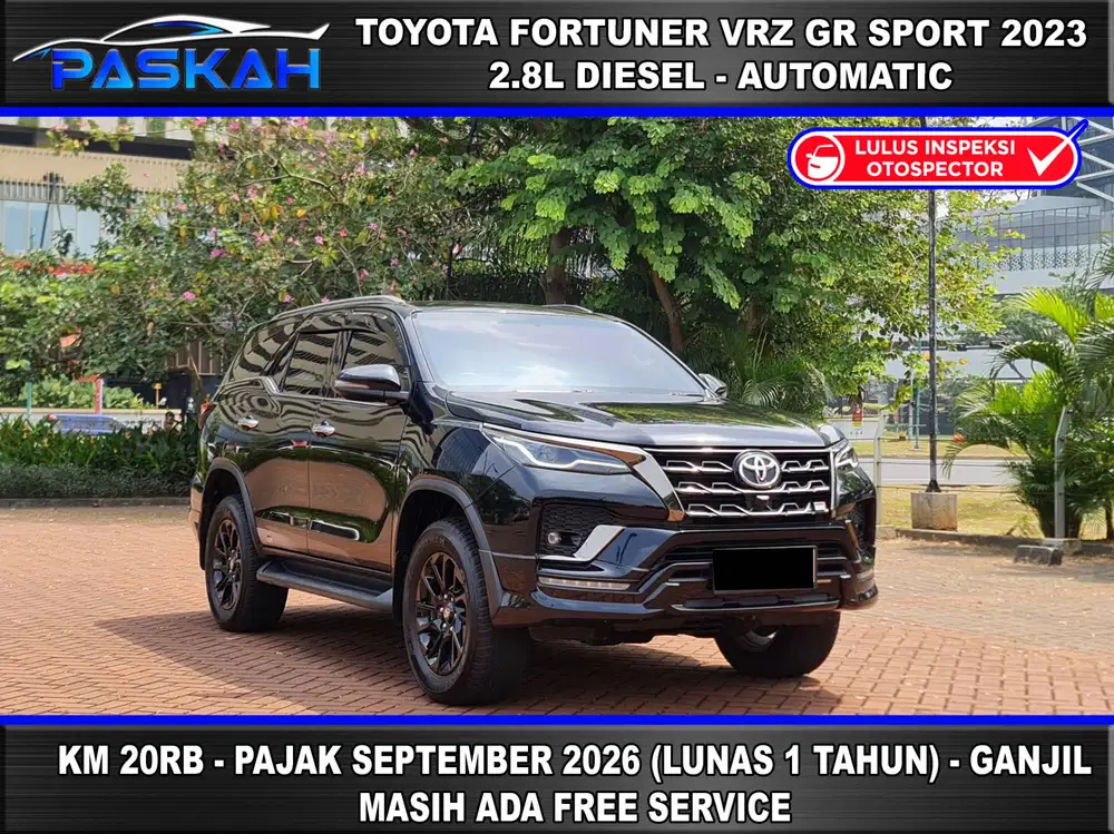 ganjil Km=20k Bunga=4.5% PAJAK=SEPT-26 Fortuner 2.8 VRZ GR Sport 2023