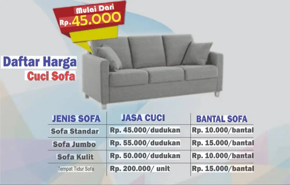Jasa cuci sofa dan springbed