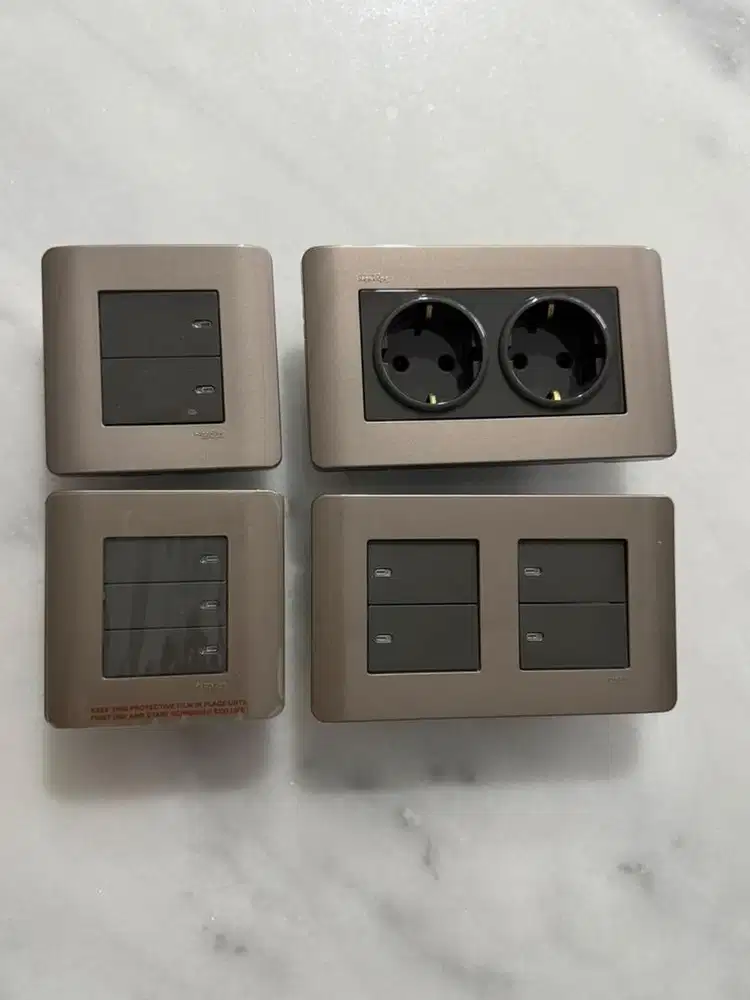 Schneider Electric ZENcelo Saklar & Stop Kontak 2 &3 Gang 1 Arah