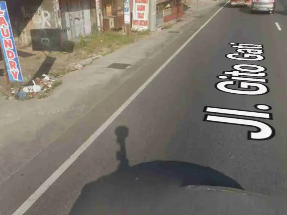 tanah jln gito gati  cicok untuk usaha.
