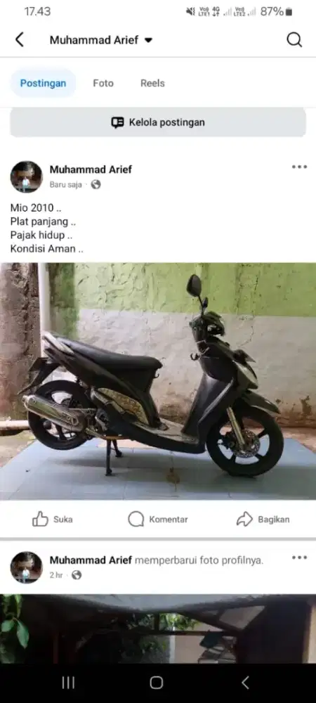 Dijual motor Mio 2010