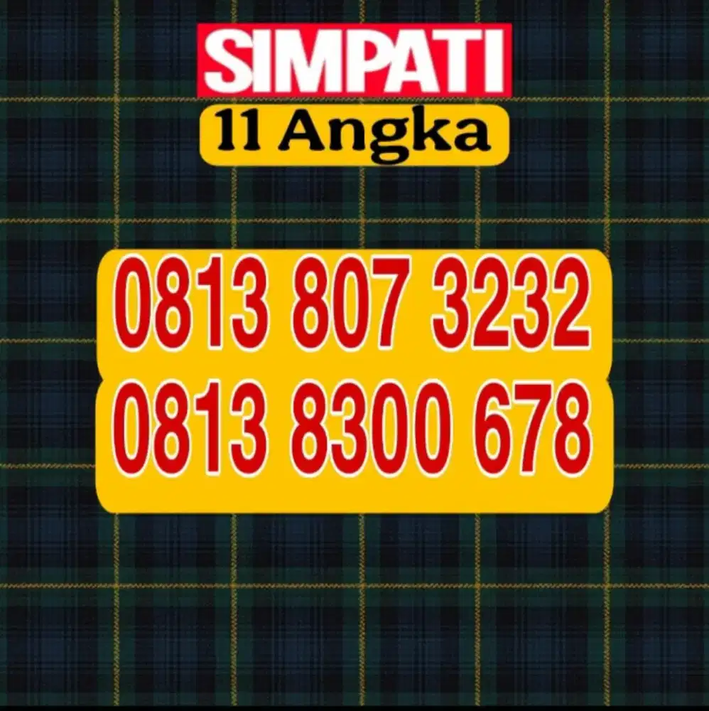 Kartu simpati 11 angka cantik