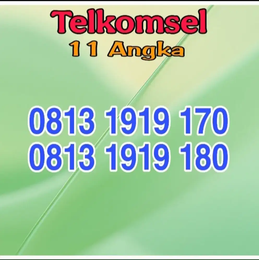 Nomor simpati 11 angka pasangan